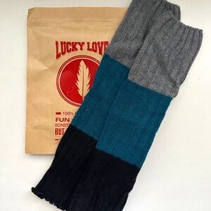 Lucky Love Striped Multicolor Reversible Knit Leg Warmers